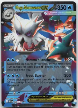 Mega Abomasnow ex 036/132 Mega Evolution Pokemon - Image 1