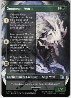 Summon: Fenrir (Borderless) 372 MTG Normal FINAL FANTASY - Image 1