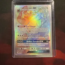 Pokemon TCG - Incineroar GX 188/181 Rainbow Secret Rare Sun & Moon Team Up NM - Image 3