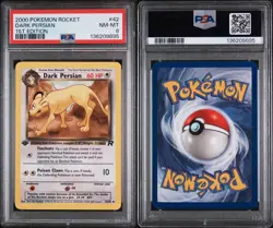 1st Edition Dark Persian 42/82 PSA 8 Team Rocket Pokemon 2000 WOTC New Cert - Image 3
