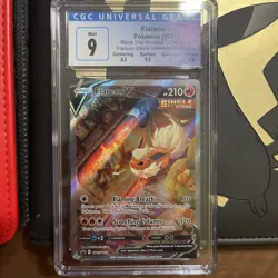 2021 POKEMON SWSH BLACK STAR PROMO #179 FULL ART/FLAREON V CGC Universal 9 - Image 1