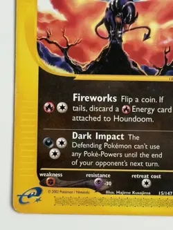 Pokemon TCG Houndoom 15/147 Aquapolis Non-Holo E-Reader - Image 5