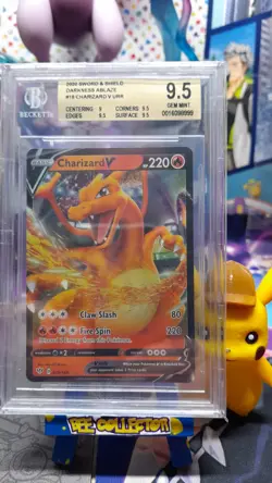Pokemon Tcg Charizard V URR Darkness Ablaze 019/189 BGS 9.5 GEM MINT PSA 10 - Image 1