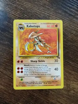 Pokemon Fossil Kabutops 24/62 Non Holo Rare LP - Image 1