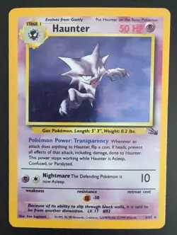 Pokemon Haunter 6/62 - Fossil Set Holo Rare - MP - Image 1
