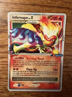 Pokemon TCG Infernape LV.X DP10 DP Promo Holo Promo English Level Up 120 HP 2007 - Image 1