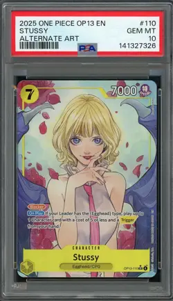 PSA 10 Stussy (Alt Art) Carrying On His Will OP13-110 EN One Piece B10 - Image 1