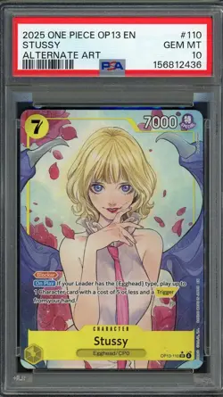 PSA 10 Stussy (Alt Art) Carrying On His Will OP13-110 EN One Piece B2 - Image 1