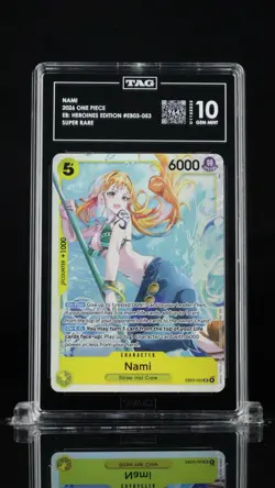 Bandai One Piece Nami EB03-053 Heroines Edition Super Rare Holo TAG 10 - Image 1