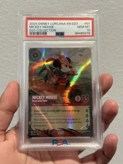 Disney Lorcana D23 Promos Mickey Mouse Brave Little Tailor #1 PSA 10 - Image 1