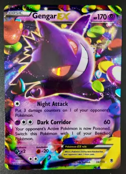 Gengar EX 34/119 (NM) - 2014 XY Phantom Forces - Ultra Rare Holo Pokemon TCG - Image 1