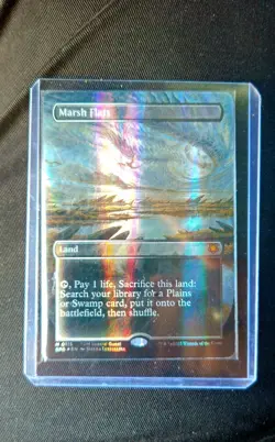 Magic the gathering Marsh Flats (Borderless) (Dragonscale Foil) SPG Foil rare nm - Image 4