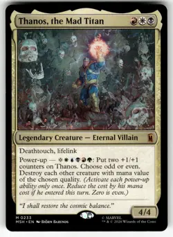 Thanos, the Mad Titan 233 Mythic Marvel Super Heroes Magic: The Gathering NM - Image 1