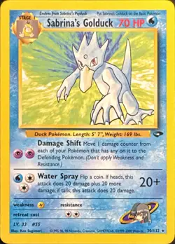 Sabrina's Golduck 30/132 Rare Gym Challenge Pokemon Unlimited Near Mint - Image 1