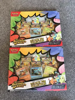 Pokemon TCG Ascended Heroes Deluxe Pin Collection x 2 - Image 1