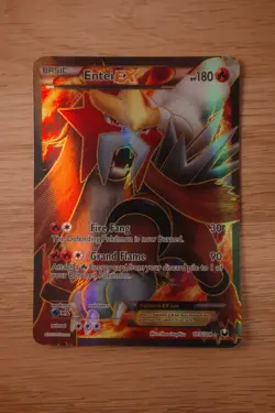 Pokemon TCG Entei EX 103/108 Black & White Dark Explorers Full Art Holo MP - Image 1