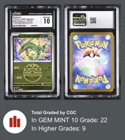 Rayquaza 127/193 Friend Ball Reverse Holo CGC 10 Mega Dream ex JPN 2025 LOW POP - Image 3