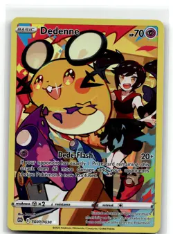 Dedenne TG07/TG30 Holo Brilliant Stars Trainer Gallery Pokemon NM b6 - Image 1