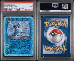 2002 POKEMON LEGENDARY COLLECTION #4 DARK BLASTOISE REVERSE FOIL PSA 1 - Image 3