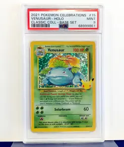 2021 Pokemon Celebrations Classic Collection Venusaur Holo #15 PSA 9 - Image 1
