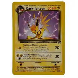 Dark Jolteon 38/82 Team Rocket Pokemon WOTC Vintage Uncommon Non Holo - Image 1