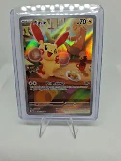 Pokemon TCG Plusle 193/182 SV04 Paradox Rift Illustration Rare Holo Basic HP 70 - Image 1