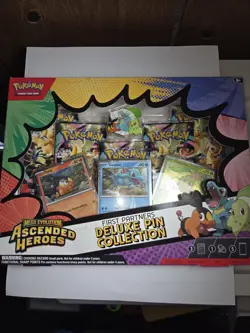 Pokemon TCG Ascended Heroes First Partner Deluxe Pin Collection Box Sealed New - Image 1
