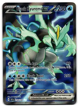 Black Kyurem ex 218/191 - 🌊 Surging Sparks Ultra Rare Pokemon TCG 🖤 - LP - Image 1