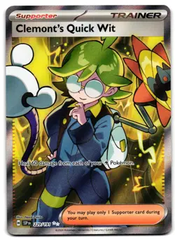 Clemont's Quick Wit 229/191 - 🌊 Surging Sparks Ultra Rare Pokemon TCG 🖤 - NM - Image 1