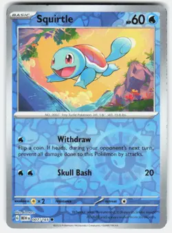 SQUIRTLE 007/165 COMMON 151 POKEMON REVERSE HOLO NM/M - Image 1