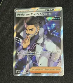 Professor Turo's Scenario 240/182 Ultra Rare Holo Full Art Paradox Rift - Image 1