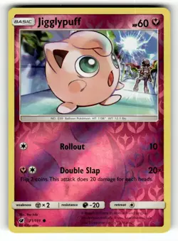 Jigglypuff 71/111 Common Crimson Invasion Reverse Holo Pokemon Near Mint - Image 1