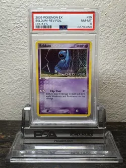 2005 Pokemon EX Deoxys #55 Beldum - Reverse Foil PSA 8 NM-MT - Image 4