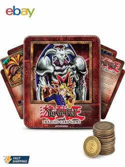 Vintage 2002 Yu-Gi-Oh Summoned Skull Booster Pack Collectors Tin Empty Konami - Image 1