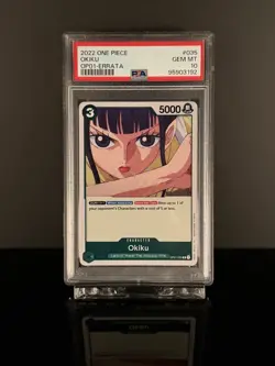 ✅PSA 10 GEM MINT One Piece Romance Dawn Card Okiku OP01-035 R - Image 1