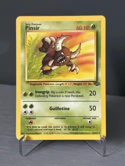 Pokemon TCG Pinsir Jungle Card 25/64 Unlimited Non-Holo, WOTC NM - Image 1