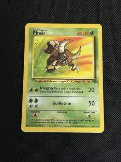 Pokemon TCG Pinsir Jungle Card 25/64 Unlimited Non-Holo, WOTC LP/ MP Condition - Image 3
