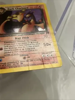 Dark Charizard 4/82 Holo Rare Team Rocket Pokemon Card Damaged WOTC - Image 5