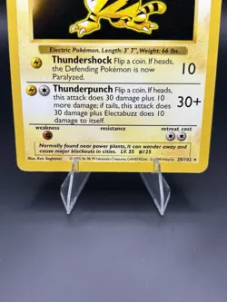 Electabuzz 20/102 Base Set (Shadowless) Pokemon Card - Image 3
