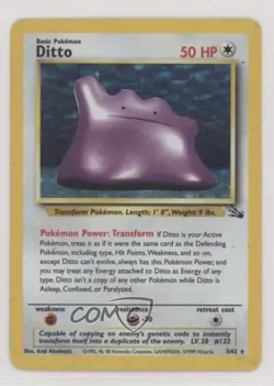 Ditto Holo Pokemon Fossil #3 1999 - Image 1