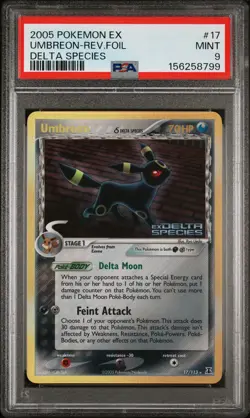PSA 9 UMBREON 17/113 | EX Delta Species Reverse Holo Stamp Pokemon Card - Image 1