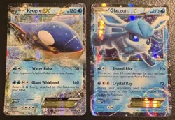 Pokemon TCG XY Kyogre EX Glaceon EX Holo Foil Lot of 2 Cards - Image 1
