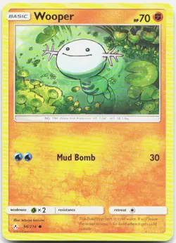 Wooper 96/214 Common Unbroken Bonds Pokemon LP - Image 1