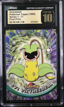 Victreebell Pokemon Topps Series 1 Original 71 CGC 10 Pristine Low Pop - Image 1