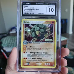 2006 Pokemon EX Legend Maker Reverse Holo Golem #6 CGC 10 GEM MINT - Image 2