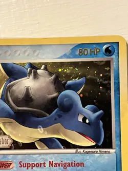 Pokemon TCG Lapras 8/92 Reverse Holo Rare Stamped EX Legend Maker 2006 W/ Swirl - Image 3
