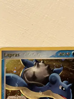 Pokemon TCG Lapras 8/92 Reverse Holo Rare Stamped EX Legend Maker 2006 W/ Swirl - Image 5