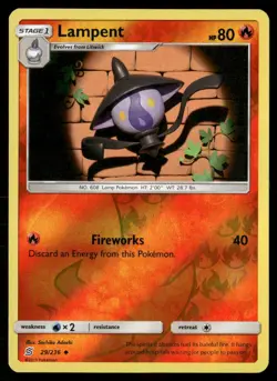 Lampent 29/236 Uncommon Unified Minds Pokemon Reverse Holo Near Mint - Image 1
