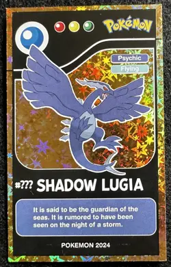 SHADOW LUGIA - POKEMON KANTO LEGENDARY CCG POKEDEX BLACK RE-EDITIONS HOLO - Image 1
