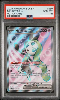 Pokemon Black Bolt Meloetta ex 159 PSA 10 - Image 1